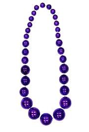 Graduated Purple Metallic Round Ball Necklace