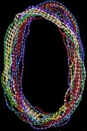 33in 6mm x 9mm Oval Metallic 6 Asst Colors Beads