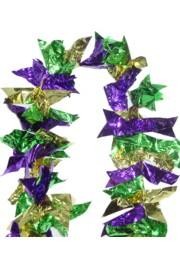 9ft X 9in Swallow Tail Purple Green Gold Garland