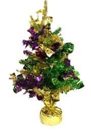 18in Purple Green Gold w/ Comedy Tragedy Center Piece Tree