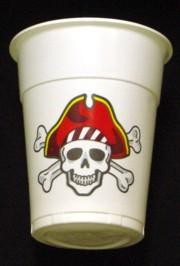 5in Plastic Cup w/Pirate Design 