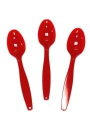 6in Red Premium Heavyweight Plastic Spoons