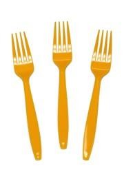 7in Yellow Premium Heavyweight Plastic Forks