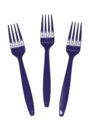 7in Purple Premium Heavyweight Plastic Forks