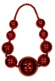 Big Balls Necklace: Metallic Red
