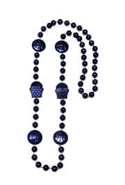 36in Metallic Navy Blue Basketball Beads
