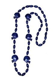 36in Metallic Blue Helmet / Football Beads