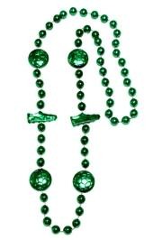 36in Metallic Green Soccer Beads 