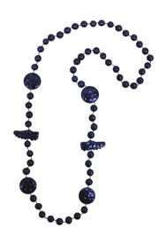 36in Metallic Navy Blue Soccer Beads 