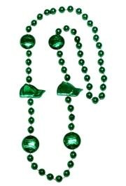 36in Metallic Green Baseball Beads