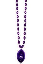 38in Metallic Purple Beads w/ 2in Plastic Football