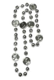 33in Metallic Silver Number 1 Basketball Beads