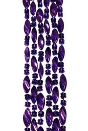 60in 23mm Metallic Purple Twist Beads