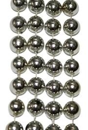 14mm 48in Metallic Silver Beads