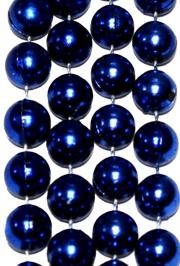 72in 16mm Round Metallic  Blue Beads