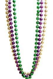 18mm 60in Purple, Green, Gold Beads