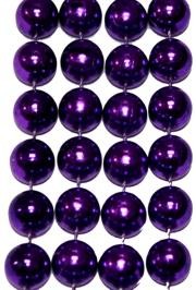 72in 18mm Round Metallic Purple Beads