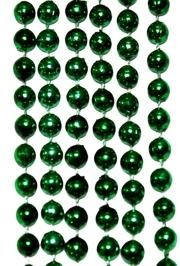 10mm 42in Metallic Green Beads