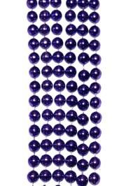 7mm 33in Round Purple Mardi Gras Beads