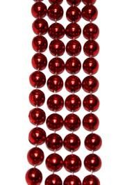 12mm 72in Round Metallic Red Beads
