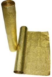 25in x 75 Feet Long Metallic Gold Cracked Ice Rolls Float Decoration 