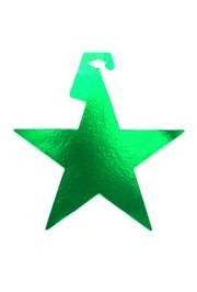 12in Metallic Green Star Cutout 