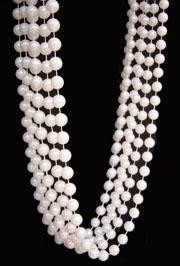 60in 22mm Round White Pearl Beads