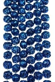 72in 16mm Metallic Blue Rose Beads