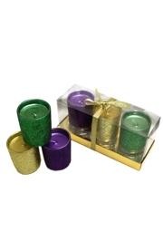 Mardi Gras Candles and Candleholders