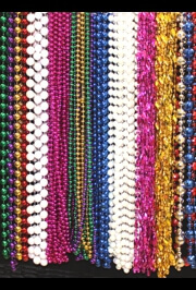 Our 42 inch better throw beads come with all sorts of fun medallions.  We have animal themed beads, casino themed beads, and beads for the kids!