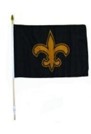 12in x 18in Polyester Fleur-De-Lis Flag On Stick