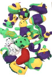 Assorted plush stuffed animals and toys
