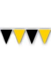 30ft x 18in Black and Golden-Yellow Outdoor Pennant Banner