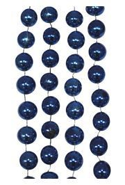 42in 14mm Round Royal Blue Metallic Beads