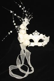 Venetian style wedding masks are very popular for masquerade wedding parties. Popular wedding mask include the White Wedding Mask...