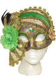 Deluxe Plastic Masks: Ladies Mardi Gras Masquerade Mask