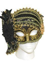 Deluxe Plastic Masquerade Masks: Ladies Black Masquerade Mask