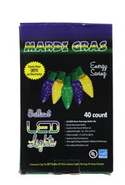 16.2ft 40 Count LED Mardi Gras Lights