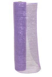 21in x 30ft Sinamay Metallic Lavender Mesh Ribbon/ Netting