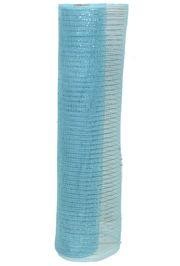 21in x 30ft Sinamay Metallic Light Blue Mesh Ribbon/ Netting