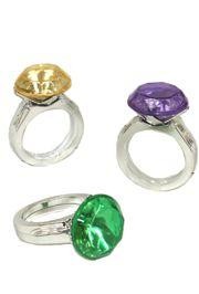 4in Metallic Purple/ Green/ Gold Plastic Jumbo Rings/Bracelet 