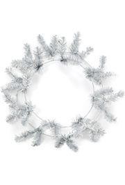 46 Tips Metallic Silver Elevated Work Wreath Form