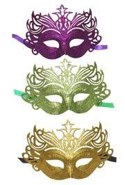 Eye Mask: Glittered Plastic Masquerade Masks