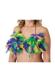Mardi Gras Feathered Bikini Top 