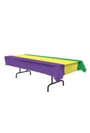 54in x 108in Purple/ Green/ Gold Plastic Table Cover