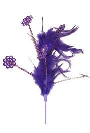 Purple Feather with Sequins Spray 