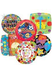 18in Happy Birthday Assorted Mylar Balloons