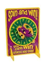 14 3/4in Wide x 20 1/4in Long Mardi Gras Spinner Game