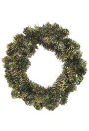 Metallic Mardi Gras Fancy Tinsel Wreath