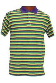 Mardi Gras Style T-Shirt W/Short Sleeve/ Collar XX-Large